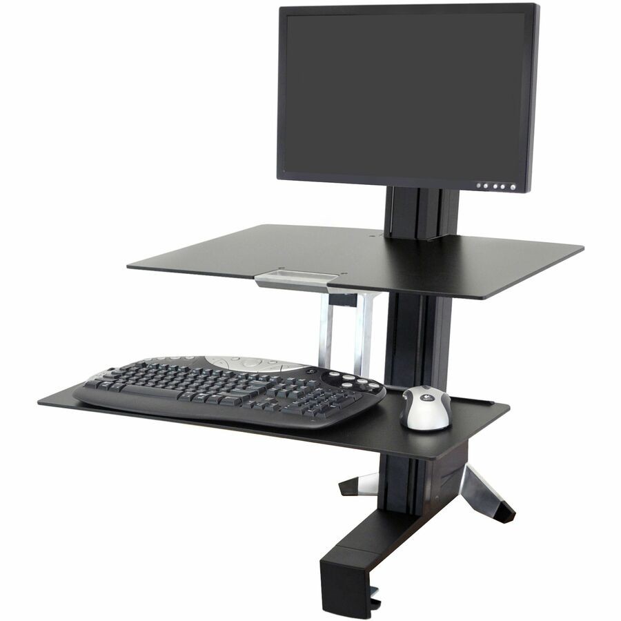 Ergotron WorkFit-S, Single LD Workstation with Worksurface (black)
