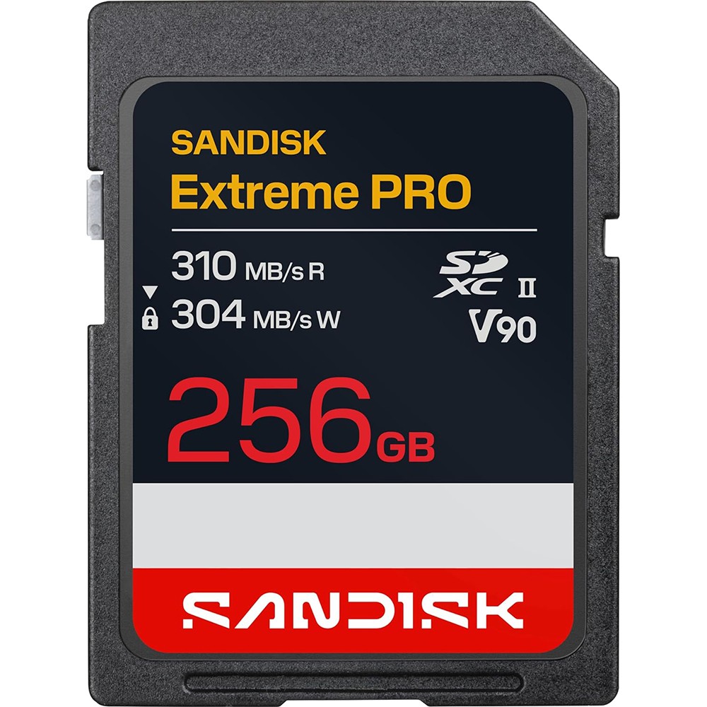 Sandisk NEW  256GB Extreme PRO SD UHS-II V90 Memory Card, Up to 310MB/s Read (N