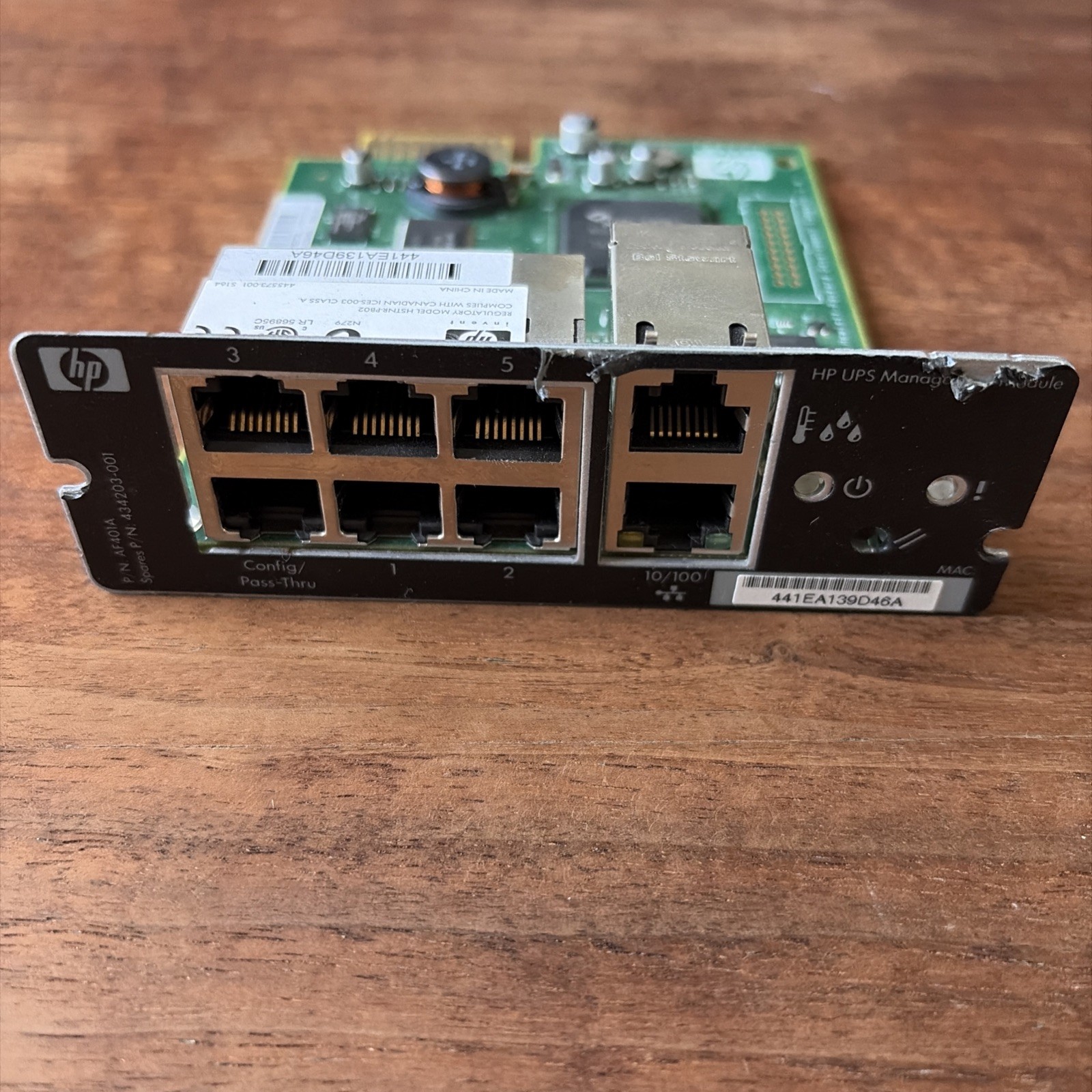 HP SPS UPS Management Module Card AF401A 434203-001 