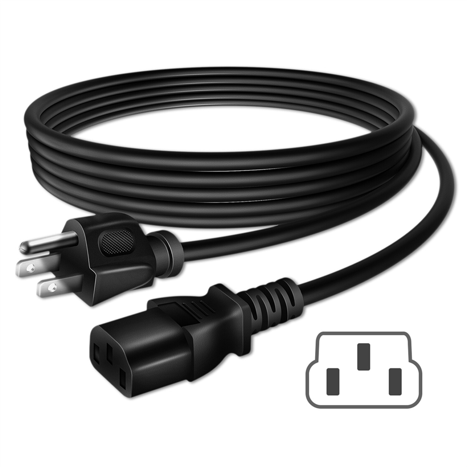 AC Power Cord Cable For Dell P2423D P2418HT P2417H P2012HT P2012HT LED Monitor