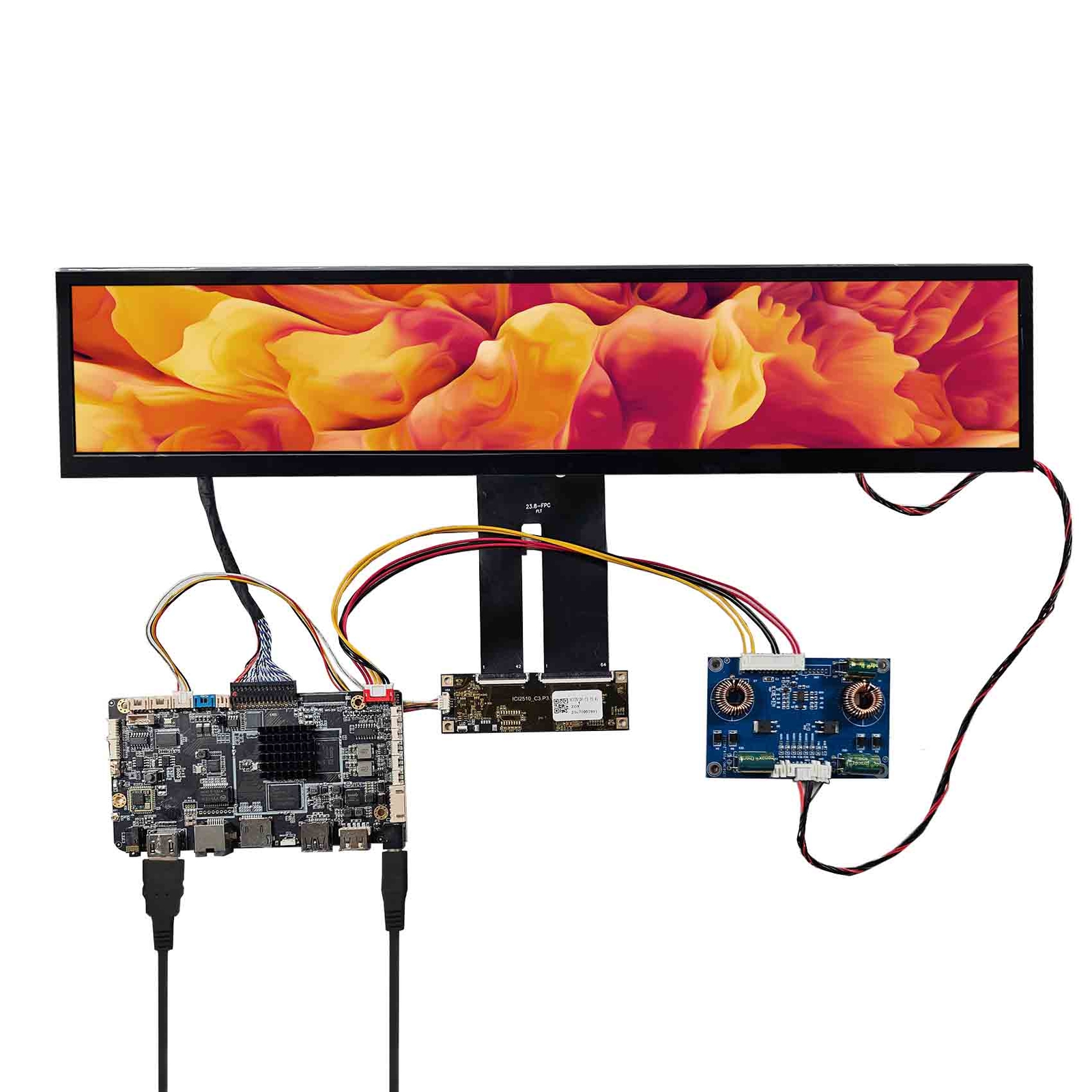 Android LCD Controller Board 24in DV240FBM 1920X360 Capacitive Touch LCD Panel