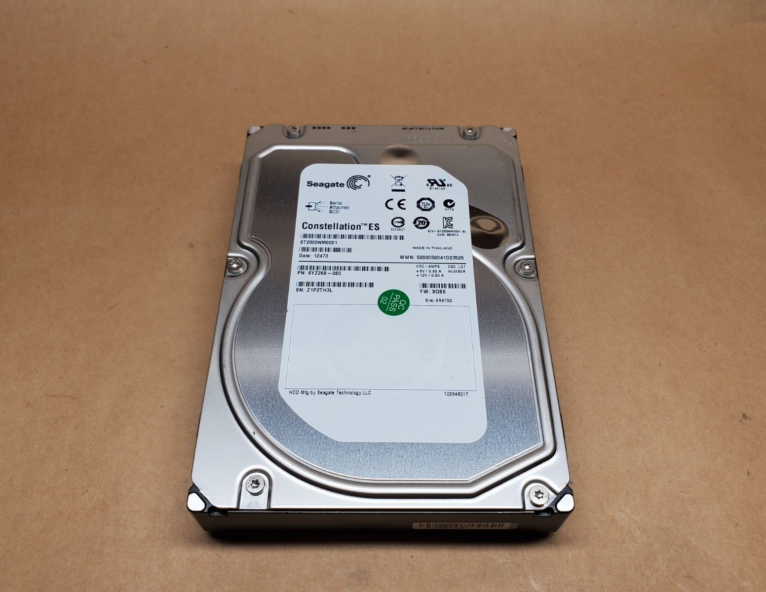 2TB Seagate Constellation ES ST2000NM0001 SAS 3.5" HDD Server | Tested