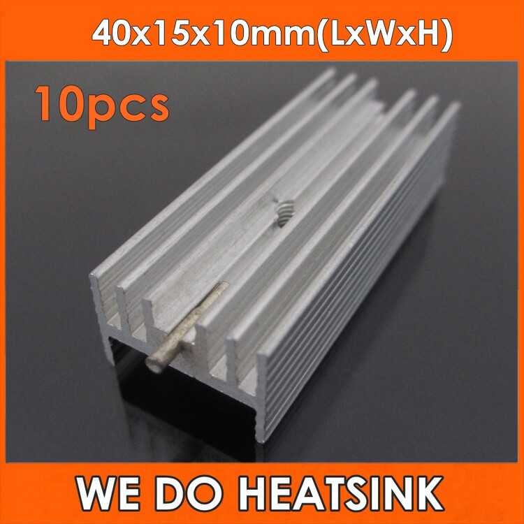 10pcs 40x15x10mm Aluminum Heatsink Cooler Radiator For MOSFET TO-220/ TO220