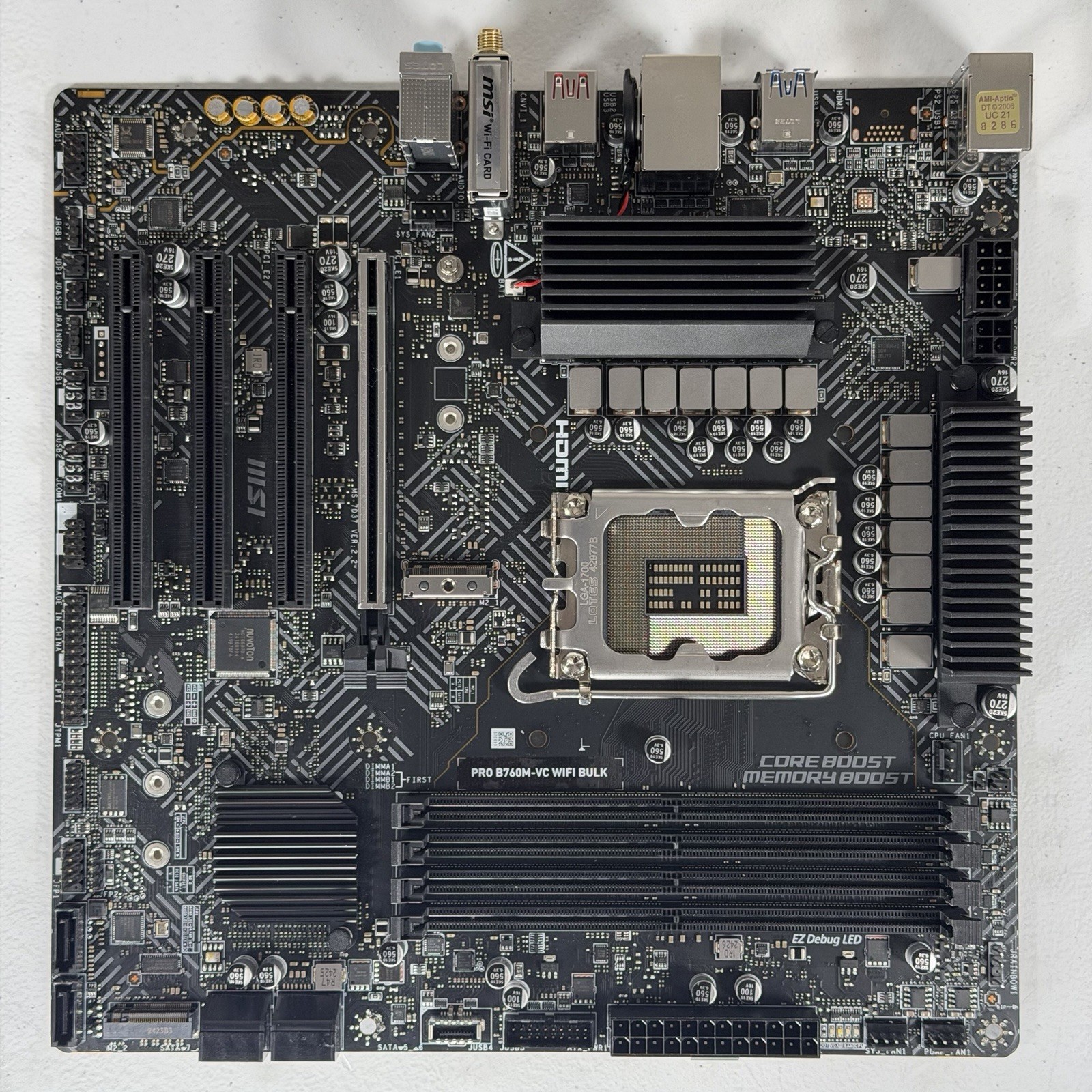 MSI PRO B760M-VC WIFI Intel mATX Motherboard | Intel | LGA1700 | Windows 11