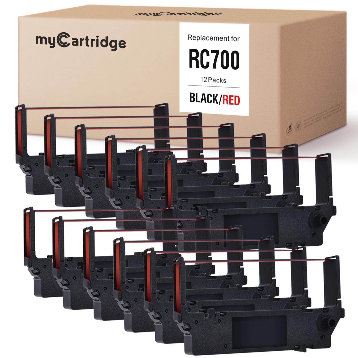 myCartridge 12-Packs Compatible Ink Ribbon Replacement for Star RC700 SP700 S...