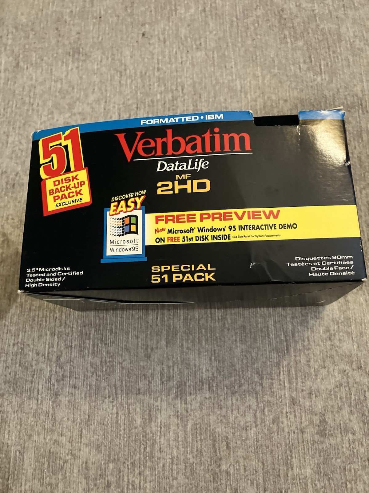 Verbatim DataLife High Density MF-2HD 3.5" Microdisks Floppy Disc Open Box 40