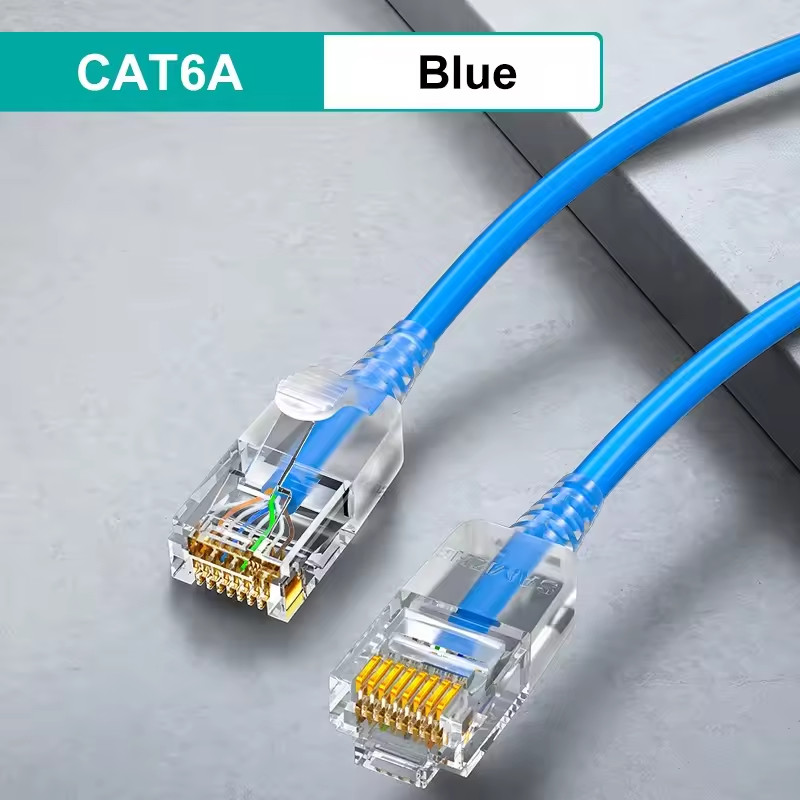 5m CAT6a Slim RJ45 Network LAN Ethernet Copper Wire Color Patch Cable