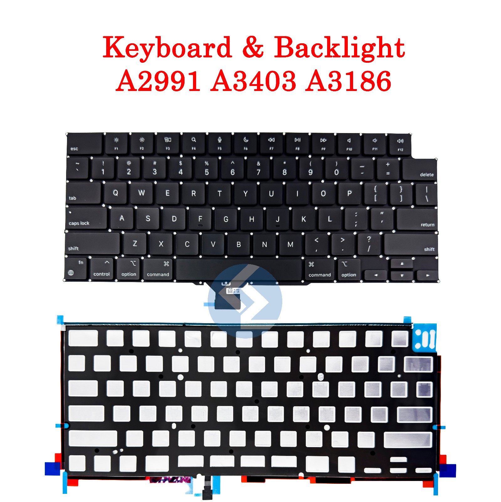 US Keyboard with Backlight Backlit for Apple MacBook Pro 16" A2991 A3403 A3186
