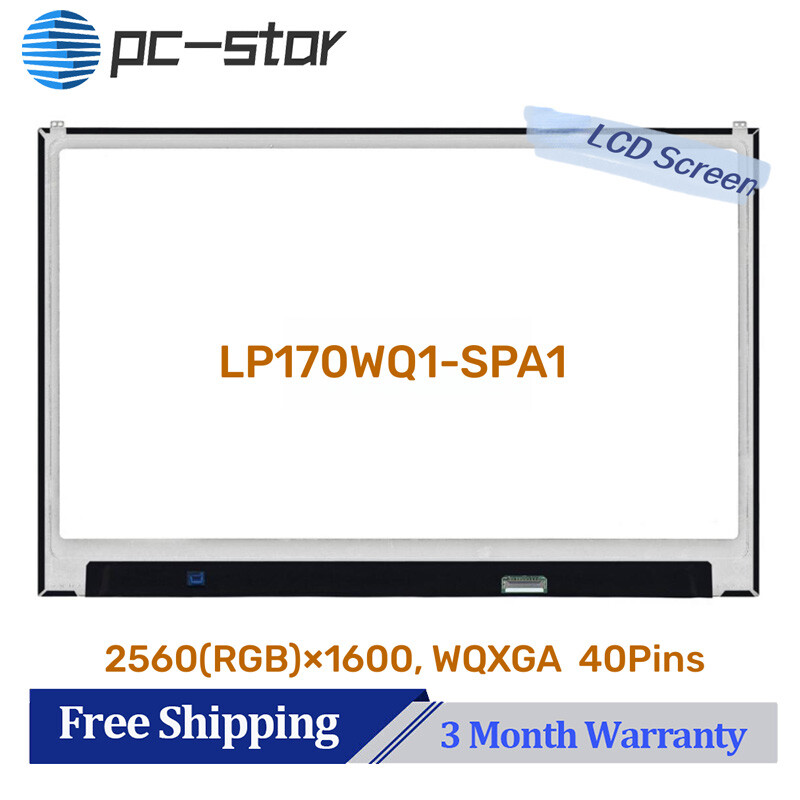 17"  LP170WQ1-SPA1 LP170WQ1 (SP)(A1) Led Lcd Screen QHD 2560x1600 40 Pin Narrow