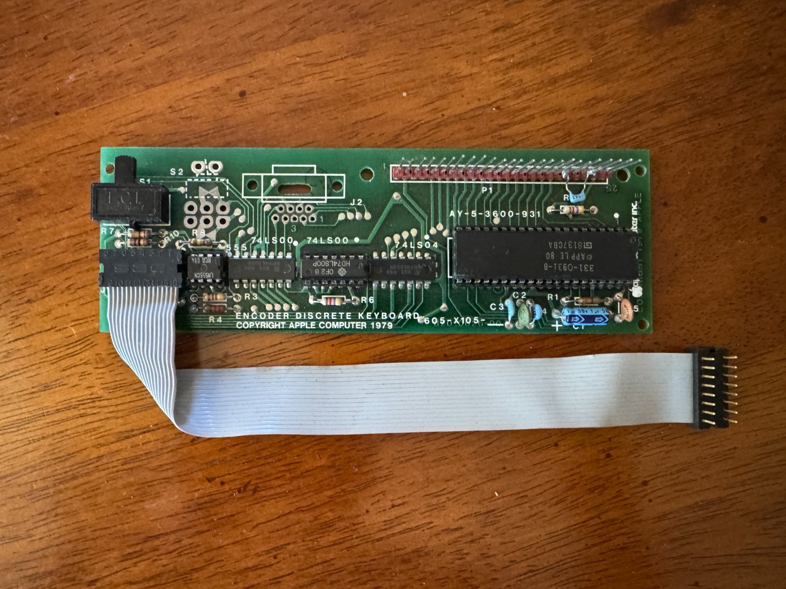1979 Apple II / Apple II+ Keyboard Encoder Board 605-X105 w/PROM 331-0931-B