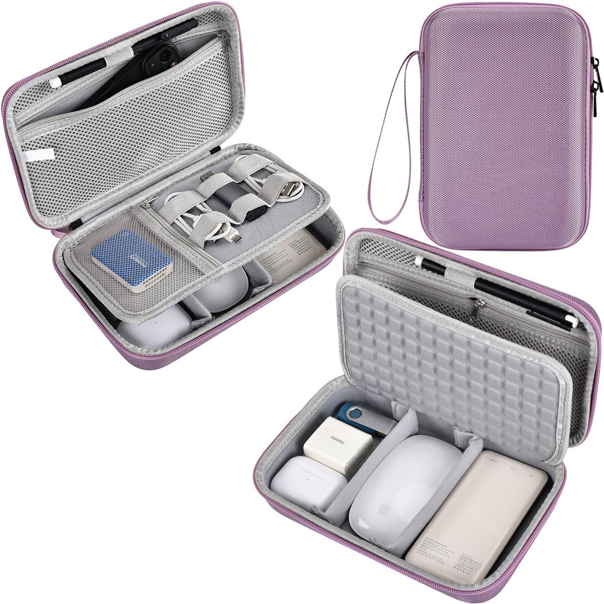 Hard Electronics Organizer Shockproof Carrying Case for MacBook Power Adapter...