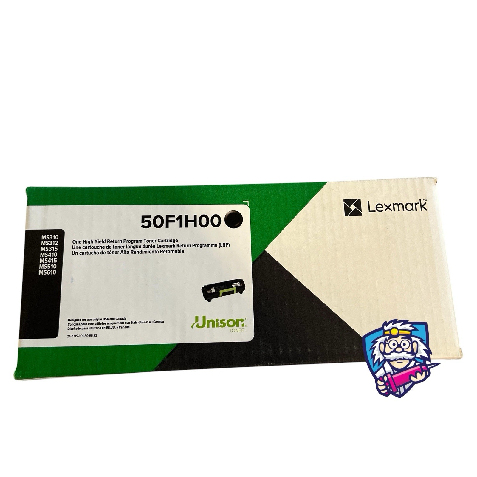 Lexmark 50F1H00 (501H) Black High Yield Toner Cartridge
