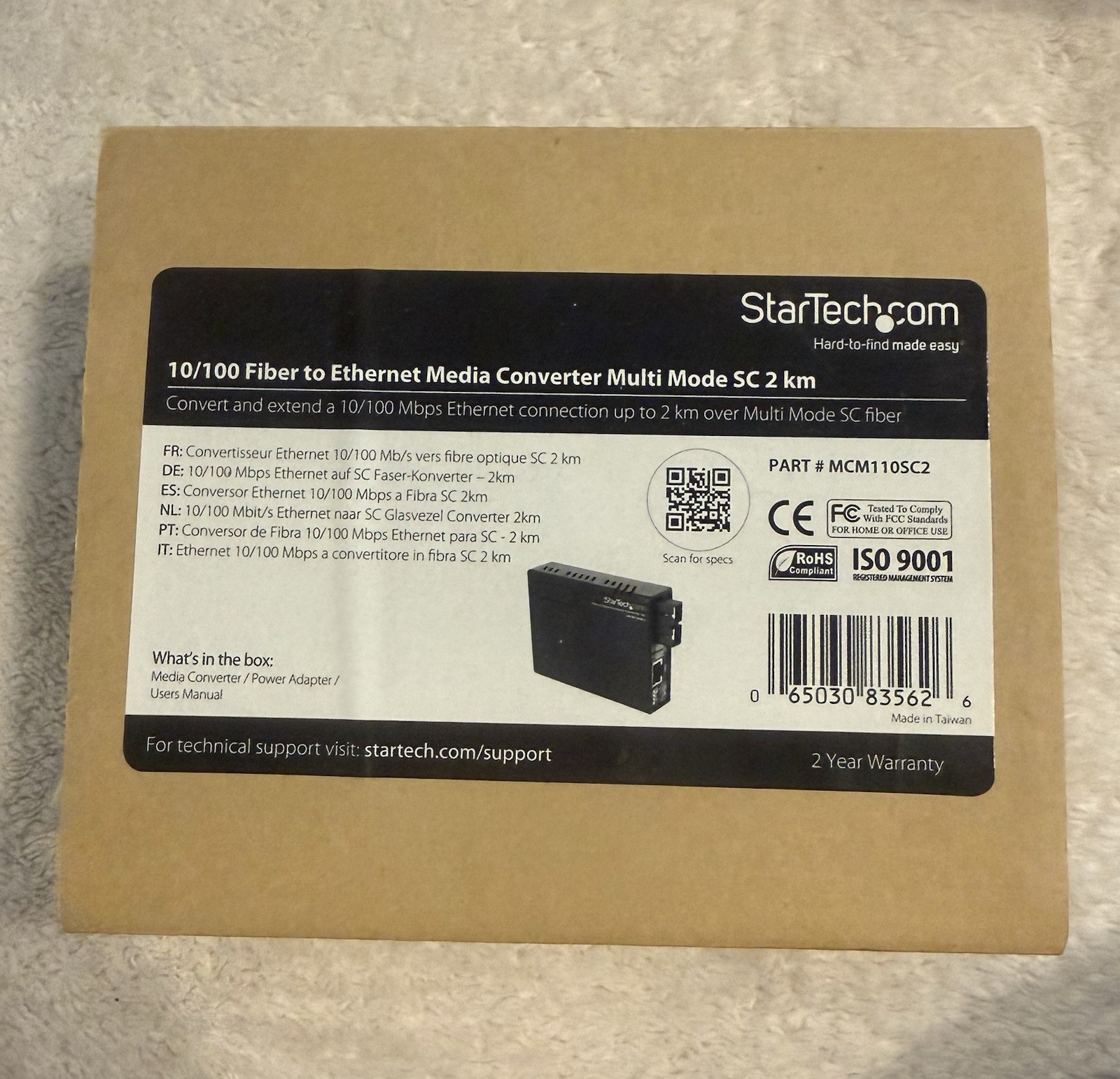 StarTech.com MCM110SC2 (65030835626) 100 Mbps Transceiver