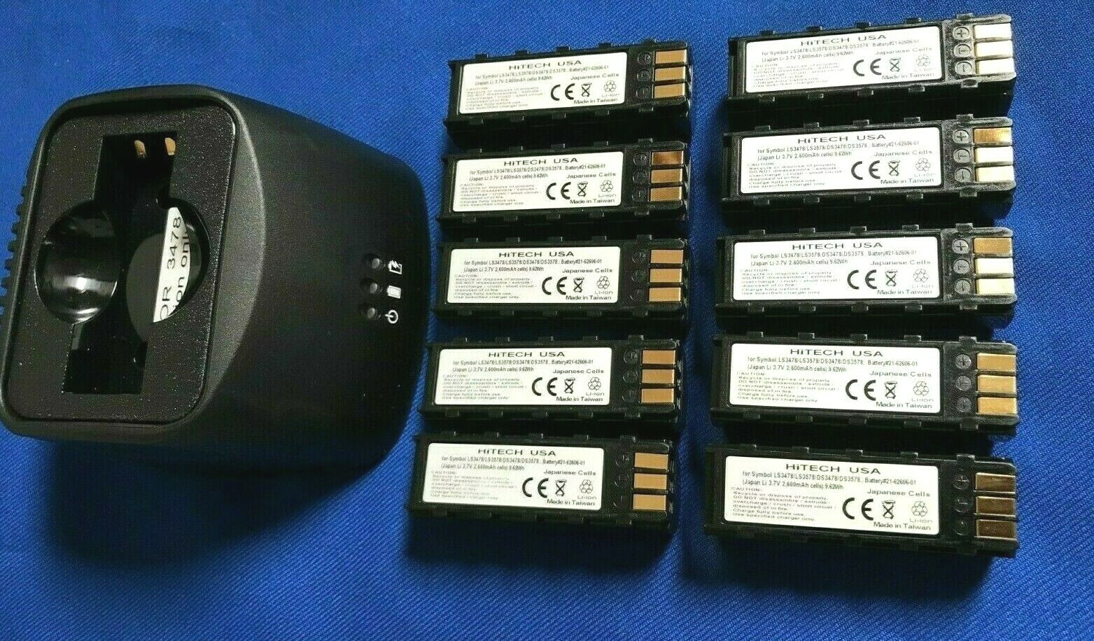 Single Pro Rapid Li Charger(UL/CE)w/10 Symbol DS3478...Japan cell battery packs