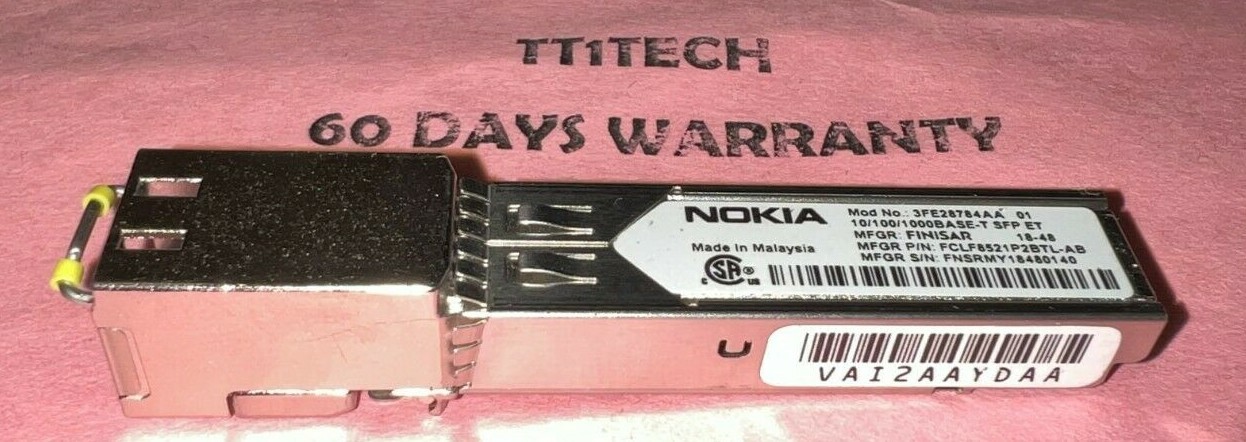 Nokia 3FE28784AA 01 10/100/1000Base-T SFP ET FCLF8521P2BTL-AB Transceiver module