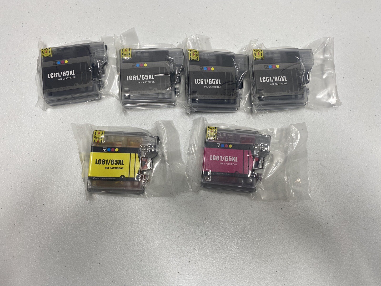 EZ Ink Printer Cartridge Replacement for Brother LC61/65XL 4 Black 1 Mag. 1 Yell