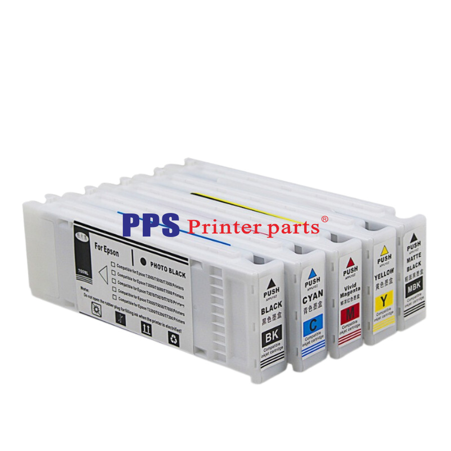 5X Compatible Ink Cartriges For Epson T7200 T3000 T3070 T3200 T5200 T5000 T7000