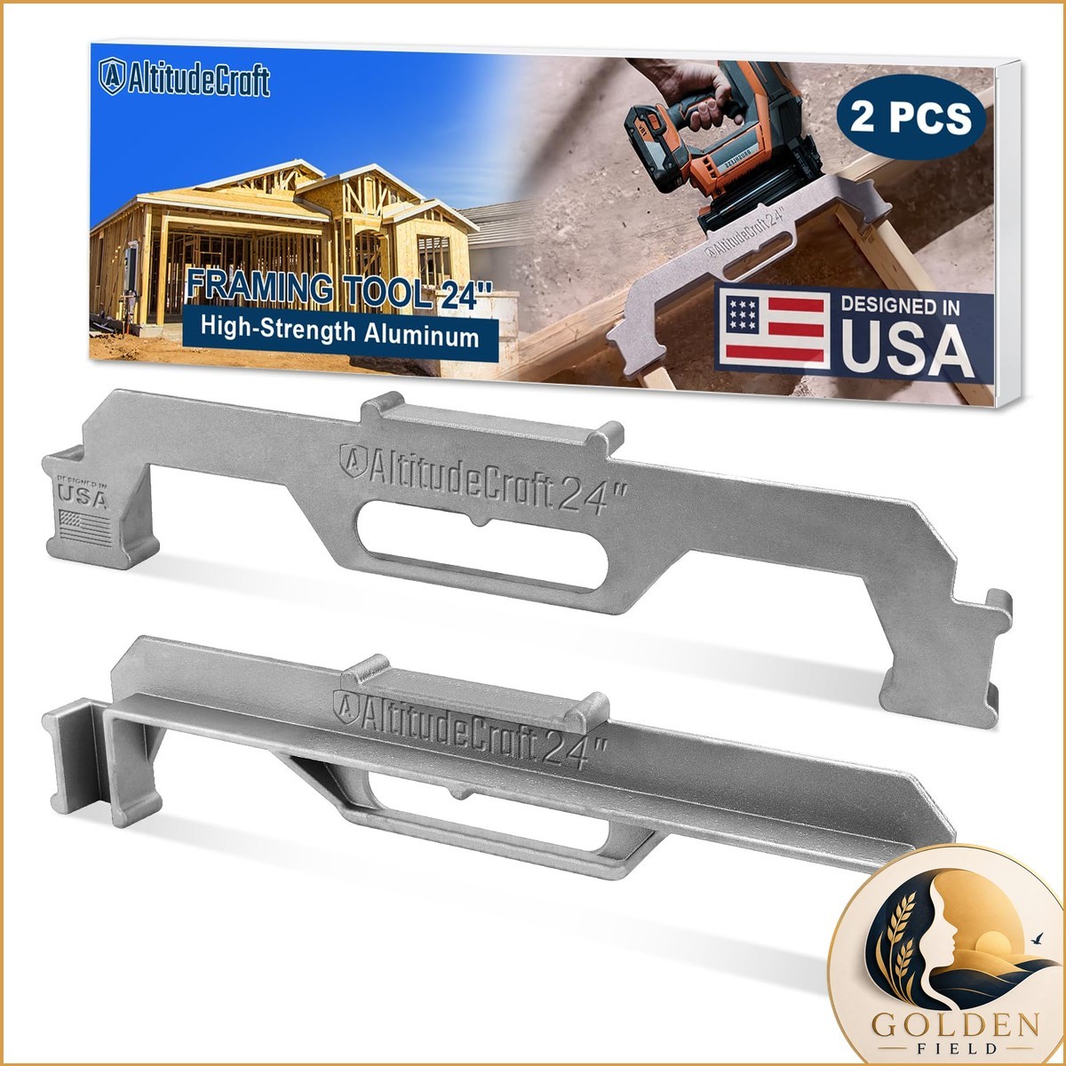 AltitudeCraft 24-Inch Framing Tools, Stud Layout And Framing Jig, 2-Piece