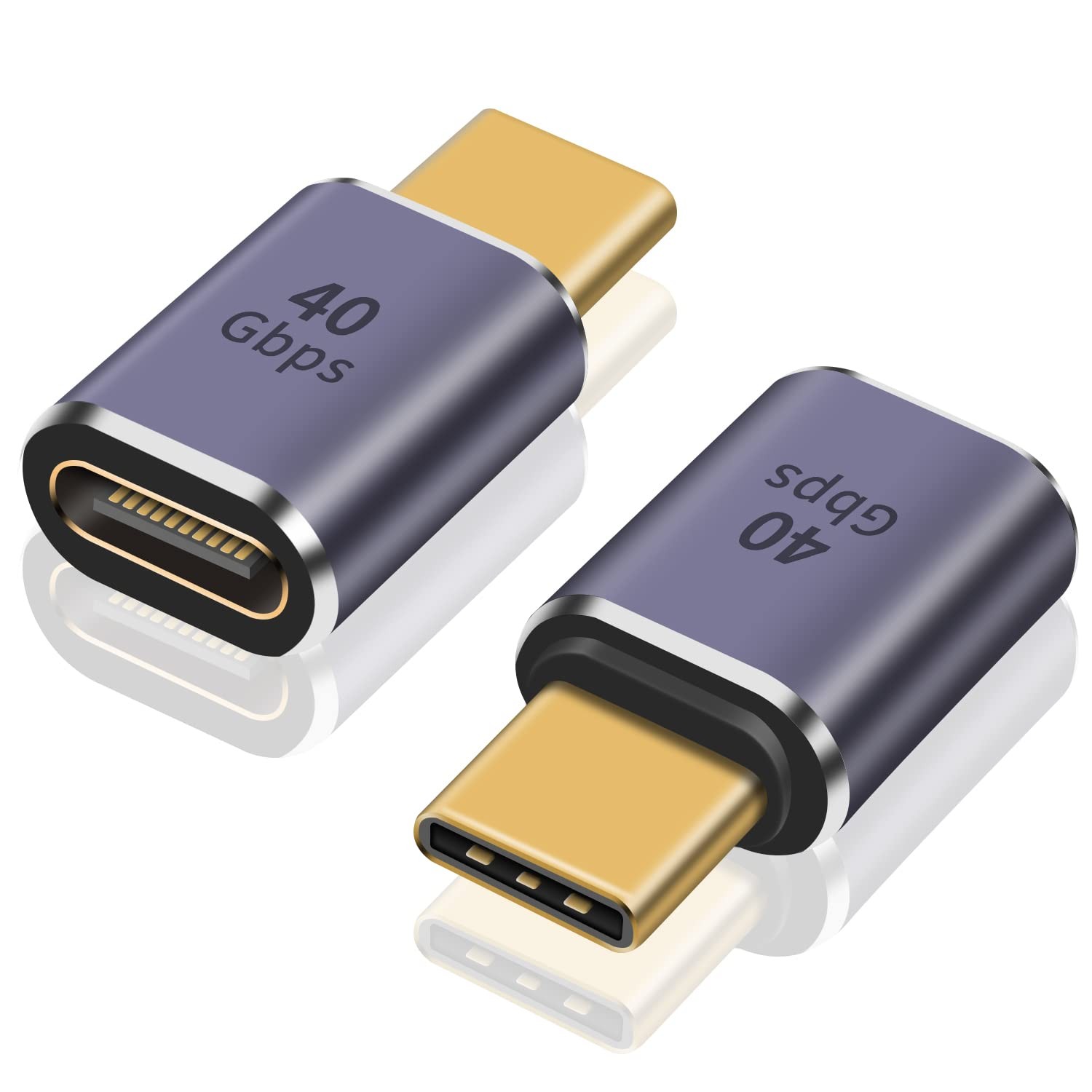 Poyiccot USB C Extender Adapter 2-Pack, 8K@60Hz usb c extender 100W, lavendar