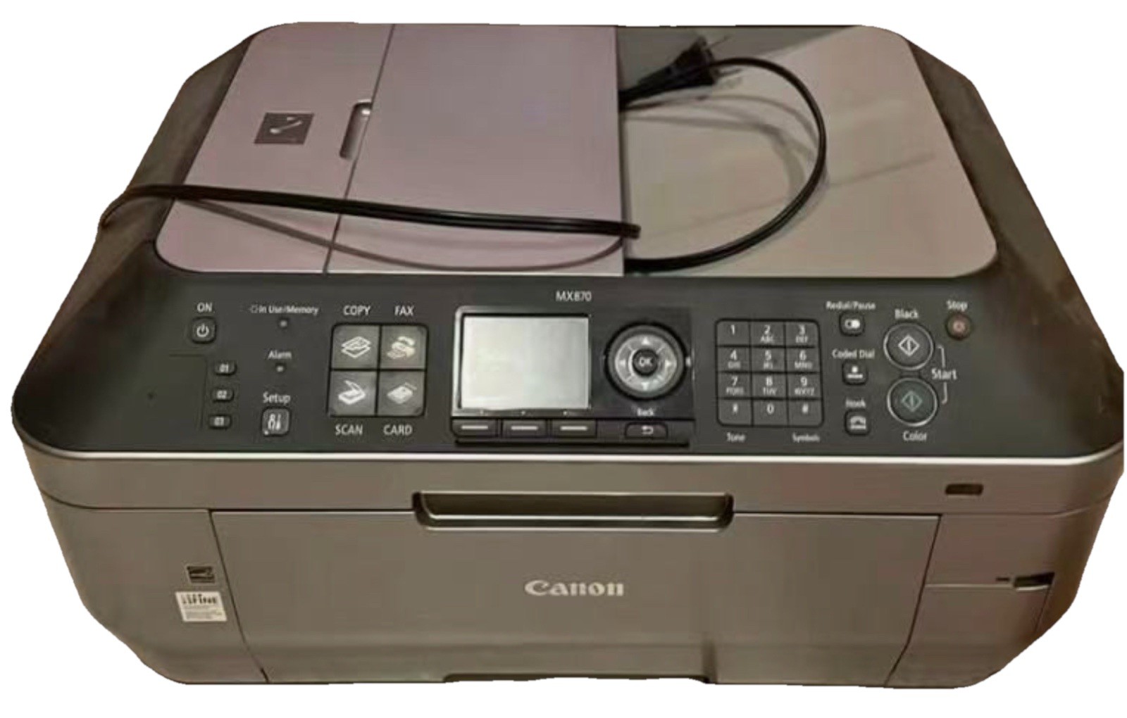 Canon PIXMA MX870 All-In-One Fax Ethernet USB Wi-Fi Color InkJet Printer