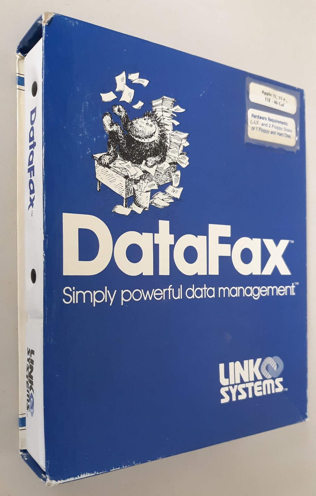 DataFax by Link Systems for Apple II+IIe, IIc,IIgs 1982