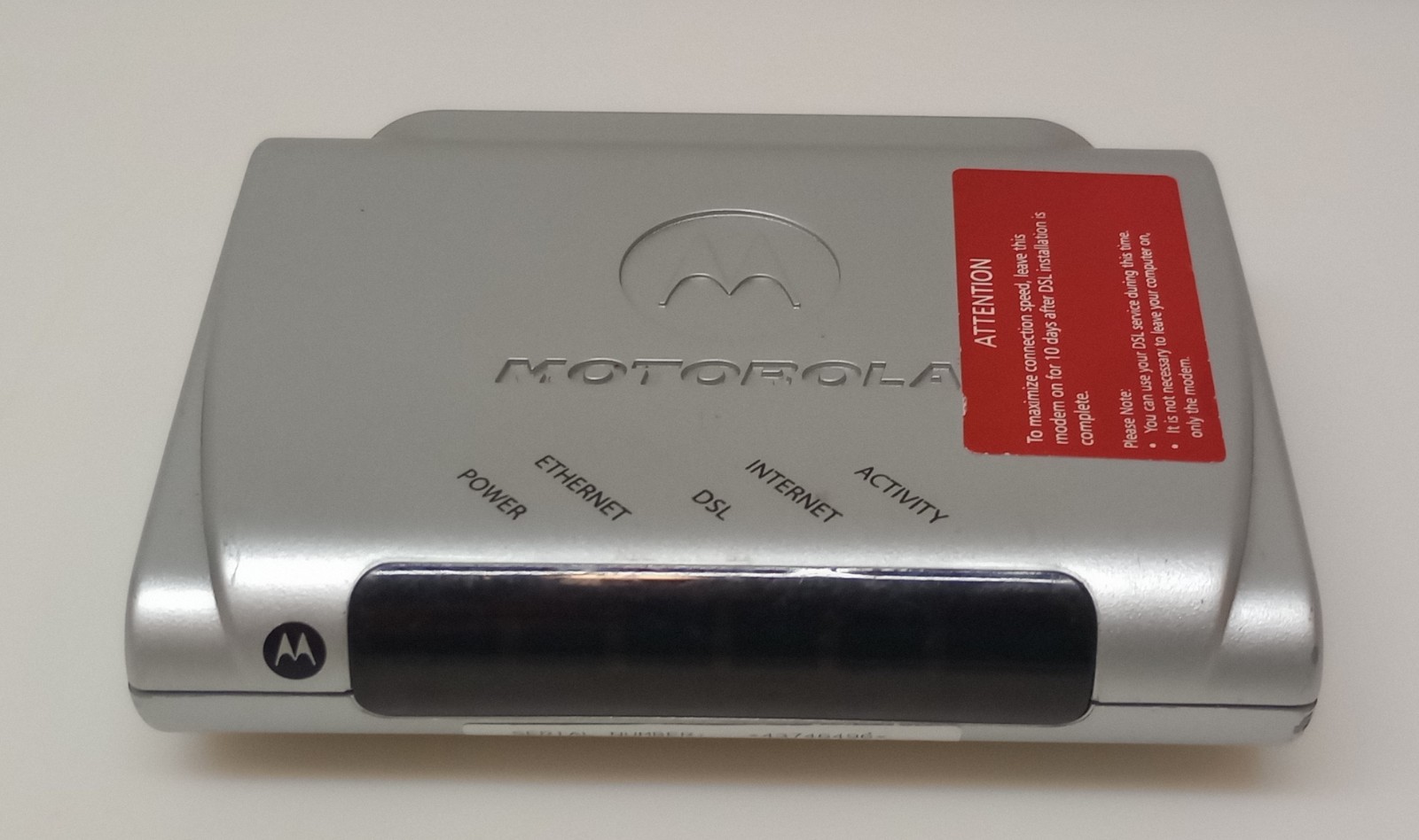 Motorola 2210-02 DSL Modem Style MSTATEA High-Speed Broadband AT&T Netopia Silve