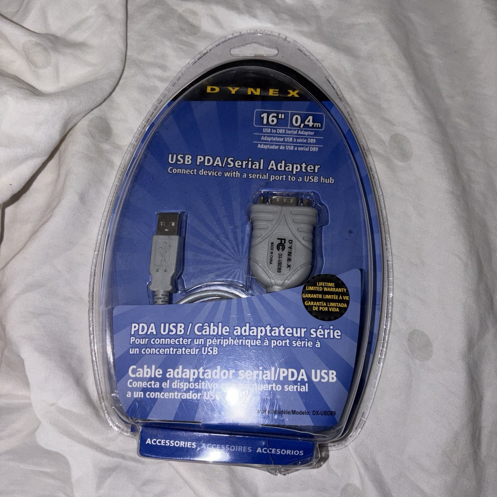 PDA Adapter, Dynex USB to RS-232 DB9 Serial Male Adapter Cable