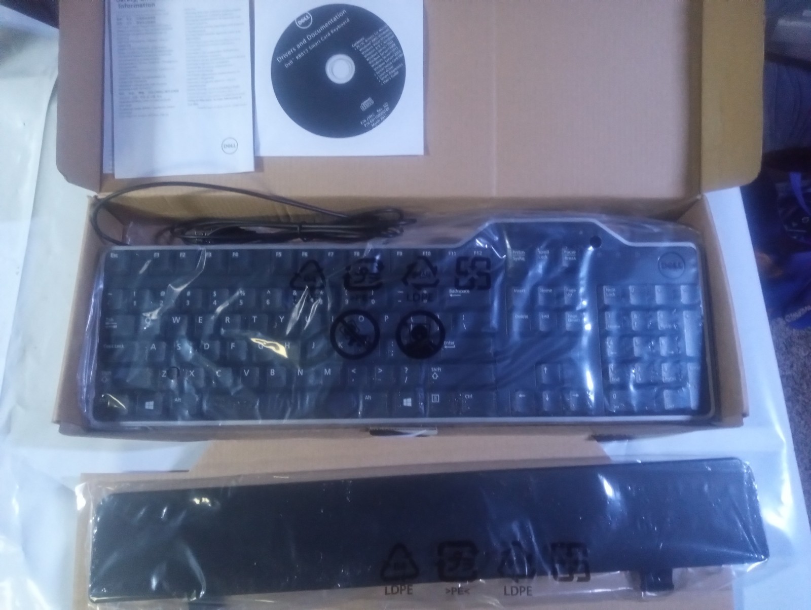 Dell Smart Card Keyboard KB-813 - keyboard - with Smart Card reader - US