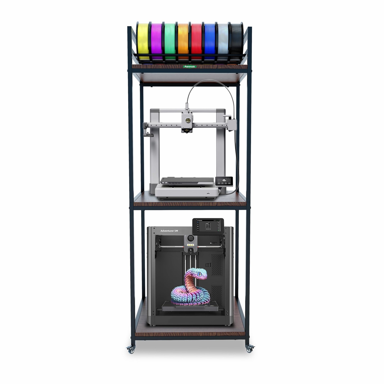 PT2 3D Printer Stand Rack, 3 Tier Heavy Duty 3D Printer Rack with Filament Or...