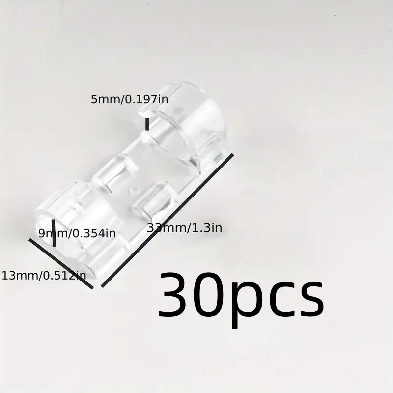Clear Plastic Cable Clips Transparent Wire Organizer Wall Desk Cord Holder