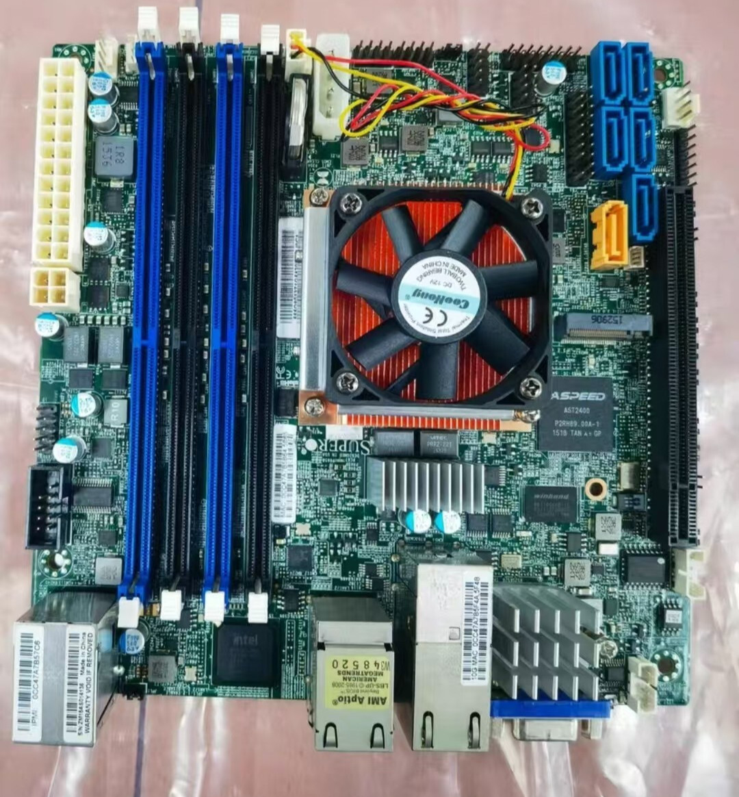 FOR Supermicro X10SDV-TLN4F Rev 2.00 CPU Xeon D-1541 with active fan