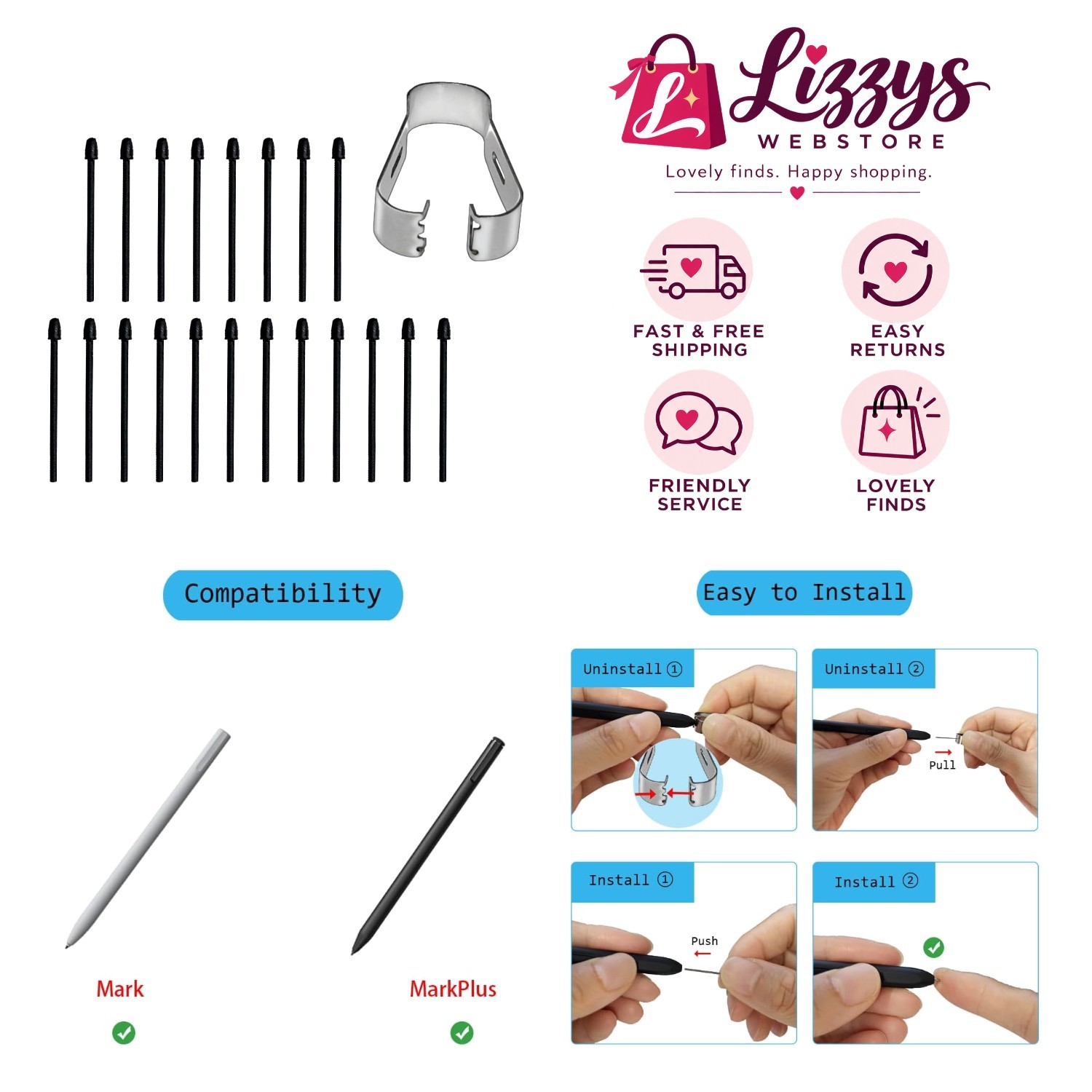 Experience Paper-Like Writing with 20 Pcs 2B Replacement Tips for Remarkable