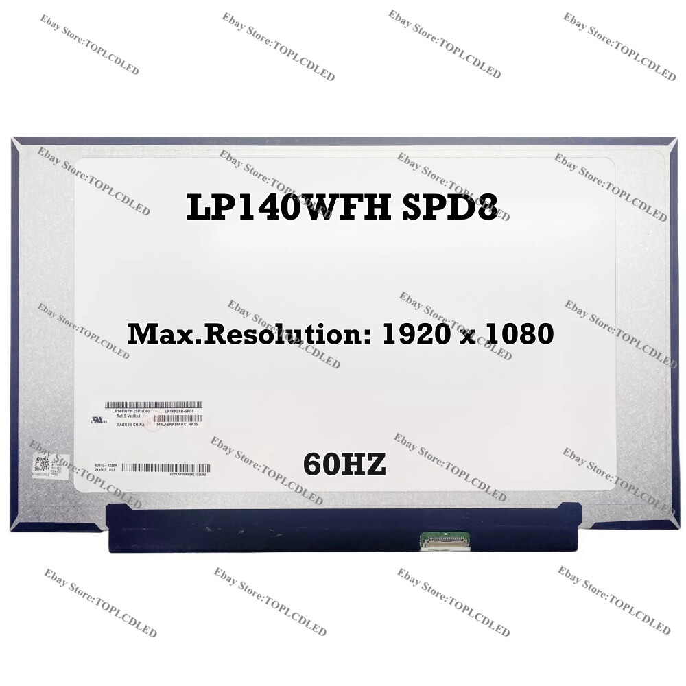 LP140WFH SPD8 14 Inch LCD Screen Display Matrix Panel 1920×1080 IPS 30Pins