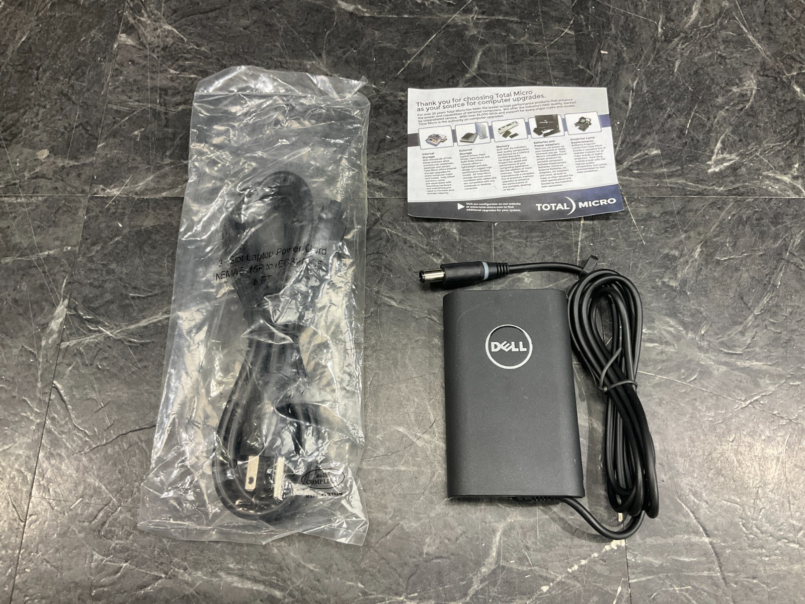 Total Micro Dell Slim Line AC Adapter 65W 450-ABGE-TM ✅❤️️✅❤️️ NEW