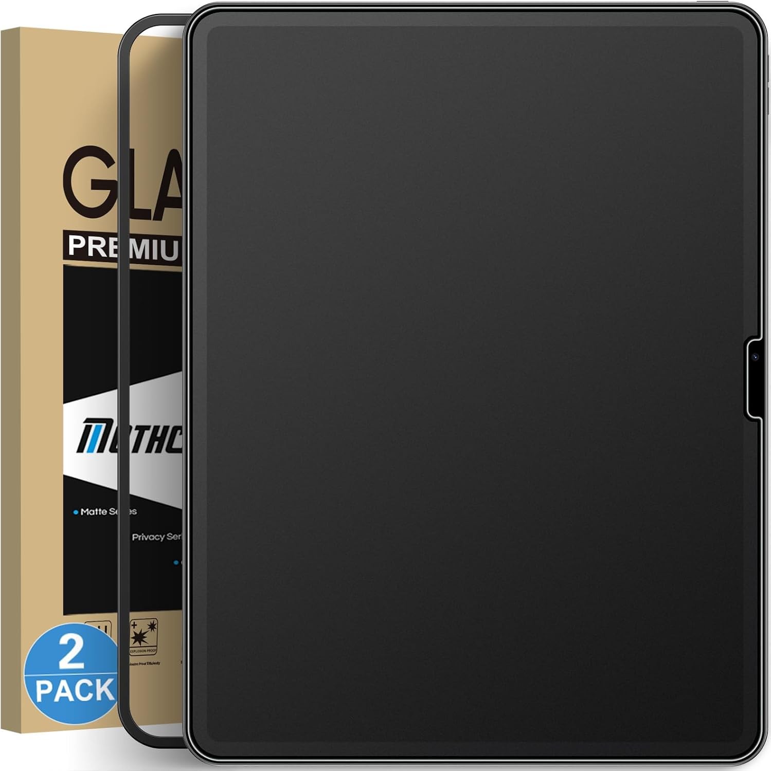 Mothca 2 Pack Matte Glass Screen Protector for iPad Air 13-inch M3 2025 / M2 202