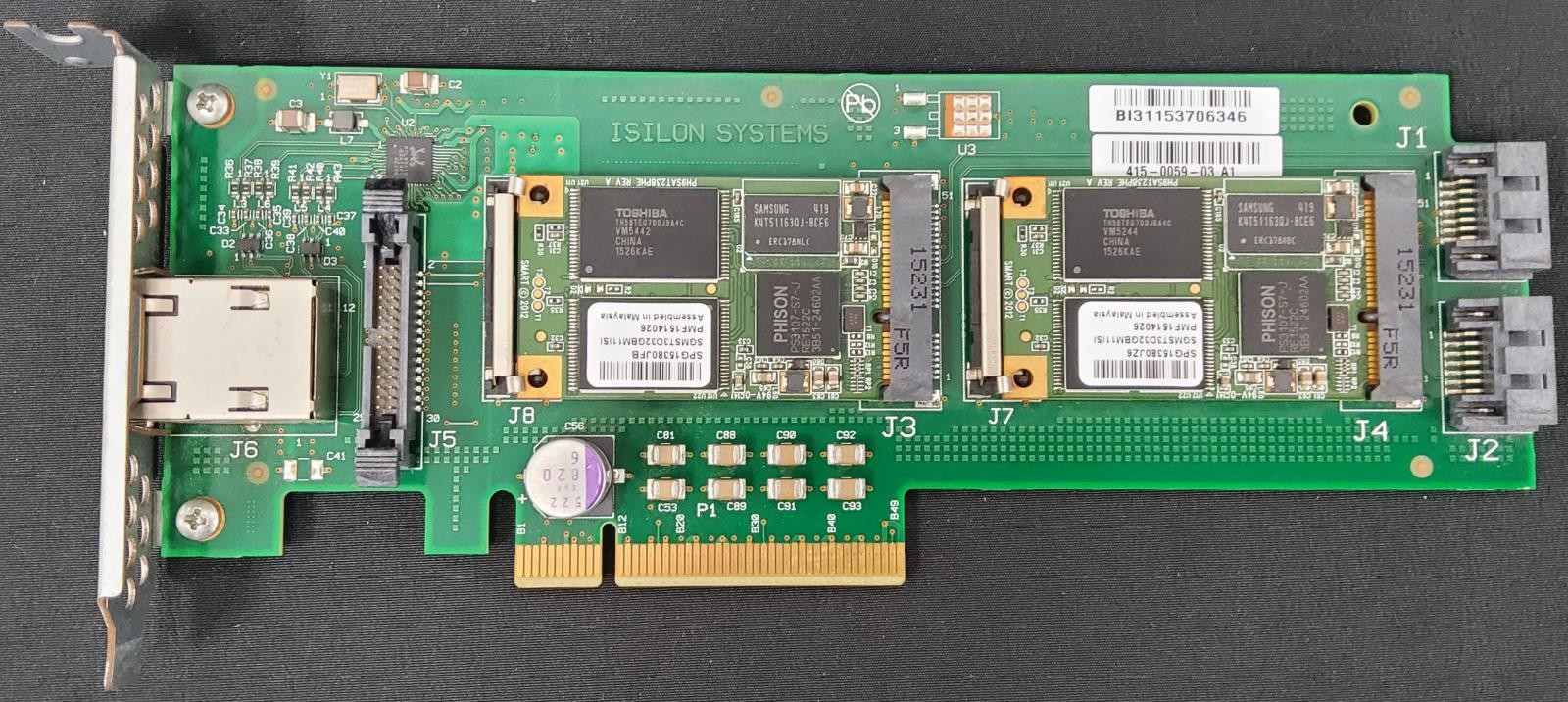 EMC Isilon X410 Boot Drive Carrier Card 415-0059-03 w/ 2x 32GB PCIe SSD
