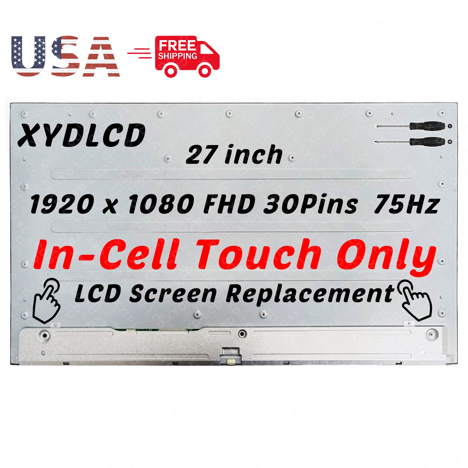 27in for HP 27-CR2057C 27-CR2074 All-in-One LCD Touch Screen Display Replacement