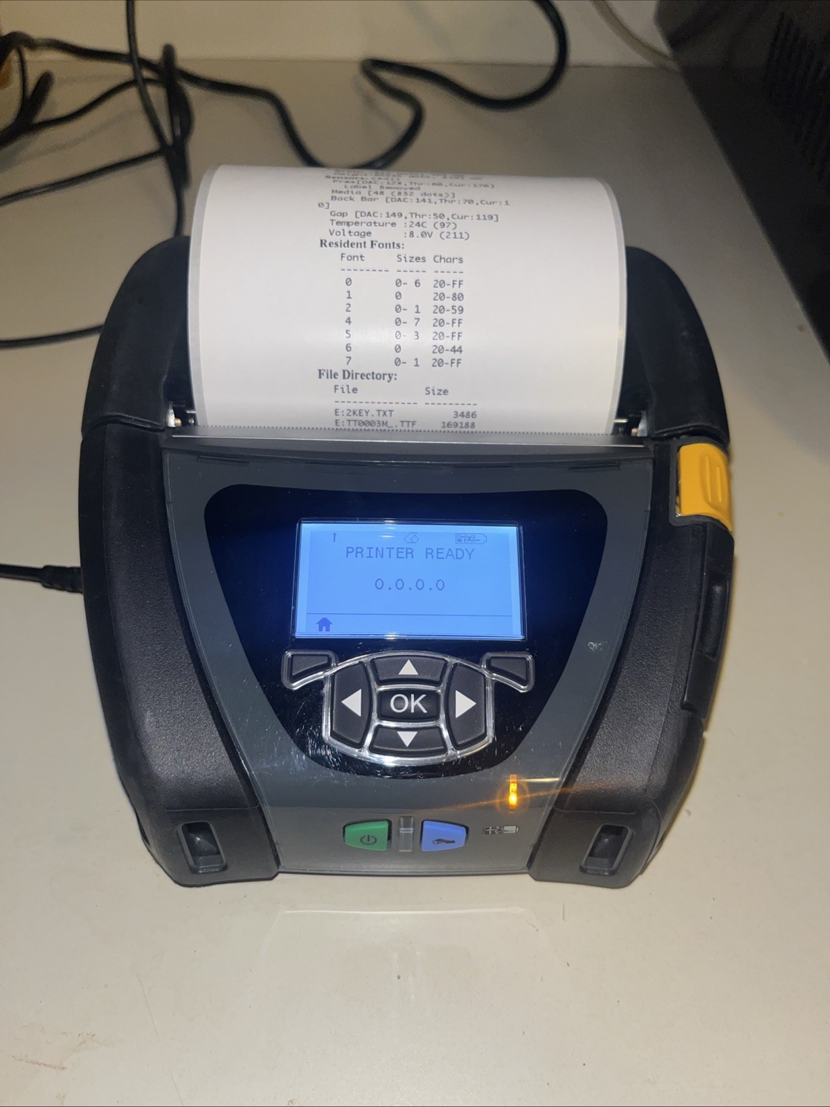 Zebra QLn420 Portable Direct Thermal Label Printer w/ Battery & Power Cord