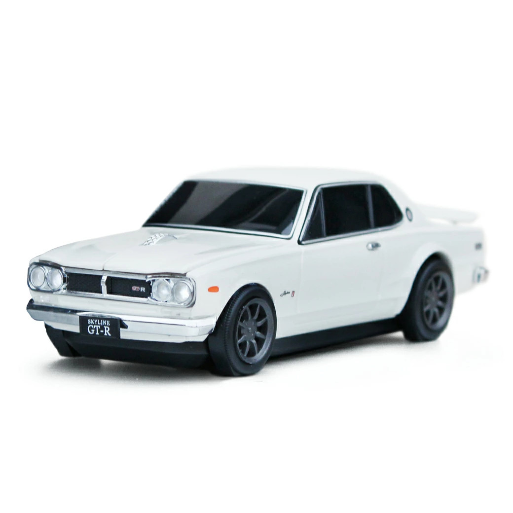 CAMSHOP Wireless Mouse Nissan Skyline 2000GT-R KPGC10 Bluetooth Hakosuka White