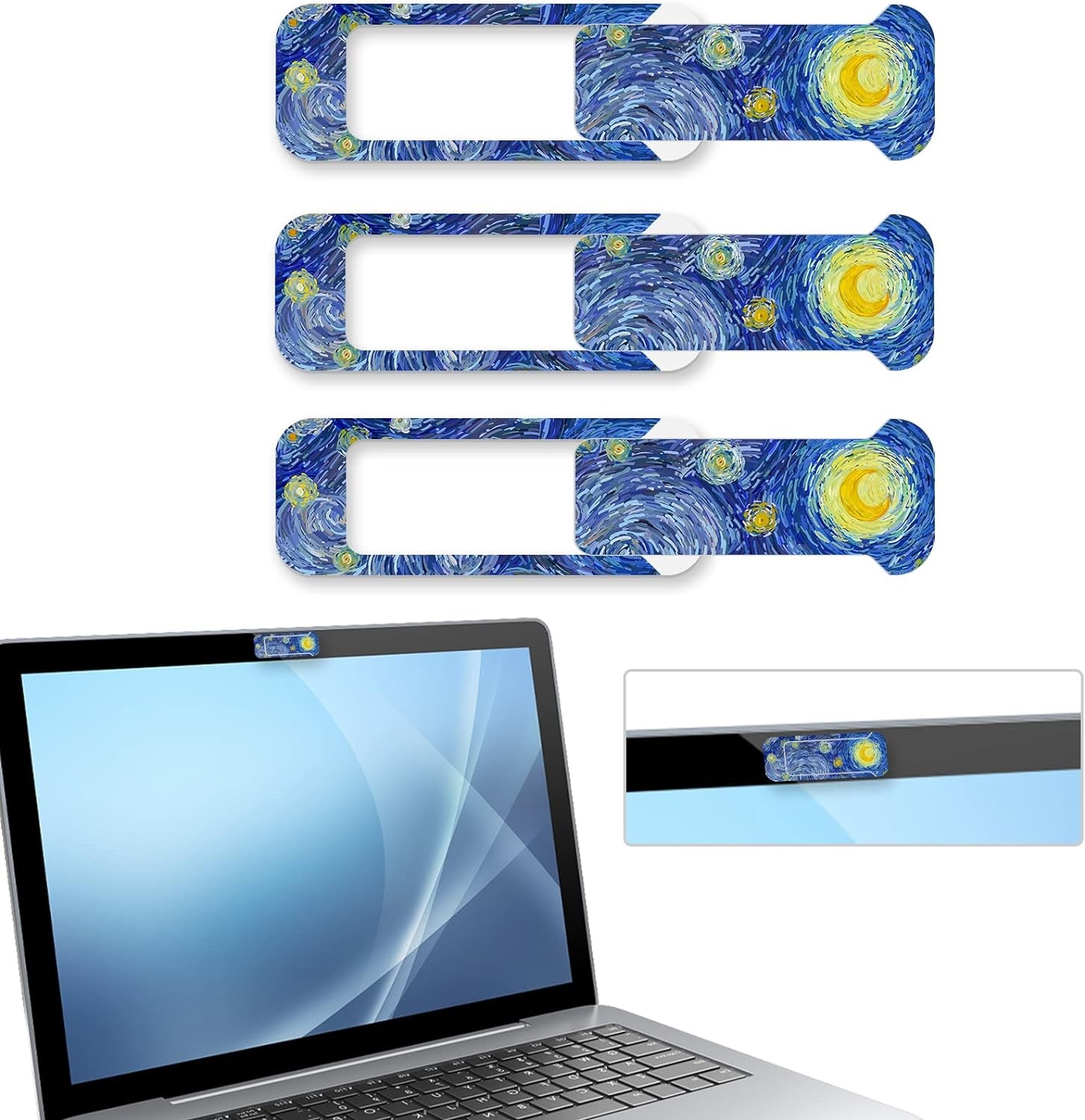 Webcam Cover, 3 Pieces, Laptop Camera Cover, Privacy Shielding Capacity is Twice