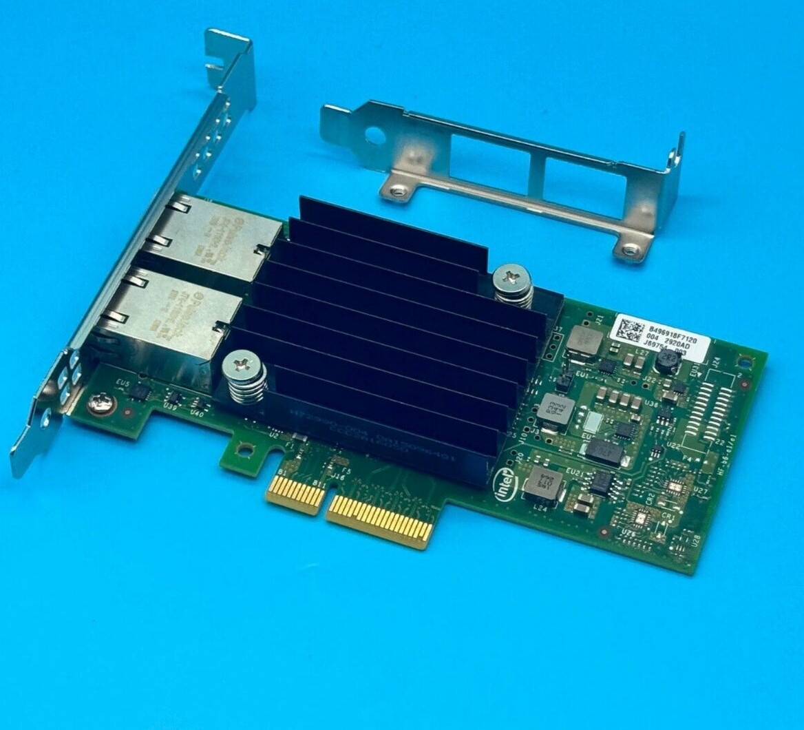 ***BOTH BRACKETS***DELL INTEL X550-T2 2-PORT NETWORK ADAPTER C4D5P 4V7G2 FKHKC