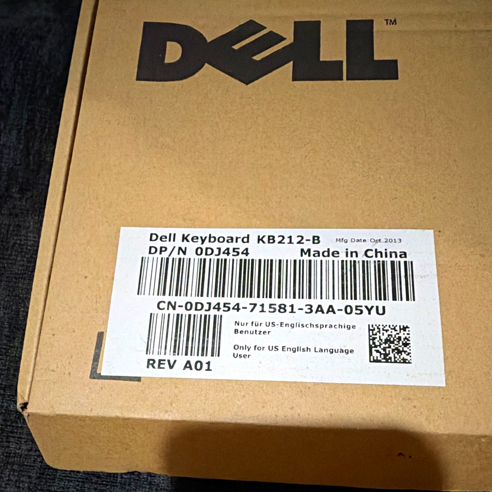Dell KB212-B Wired USB Keyboard Plug & Play English QWERTY Black