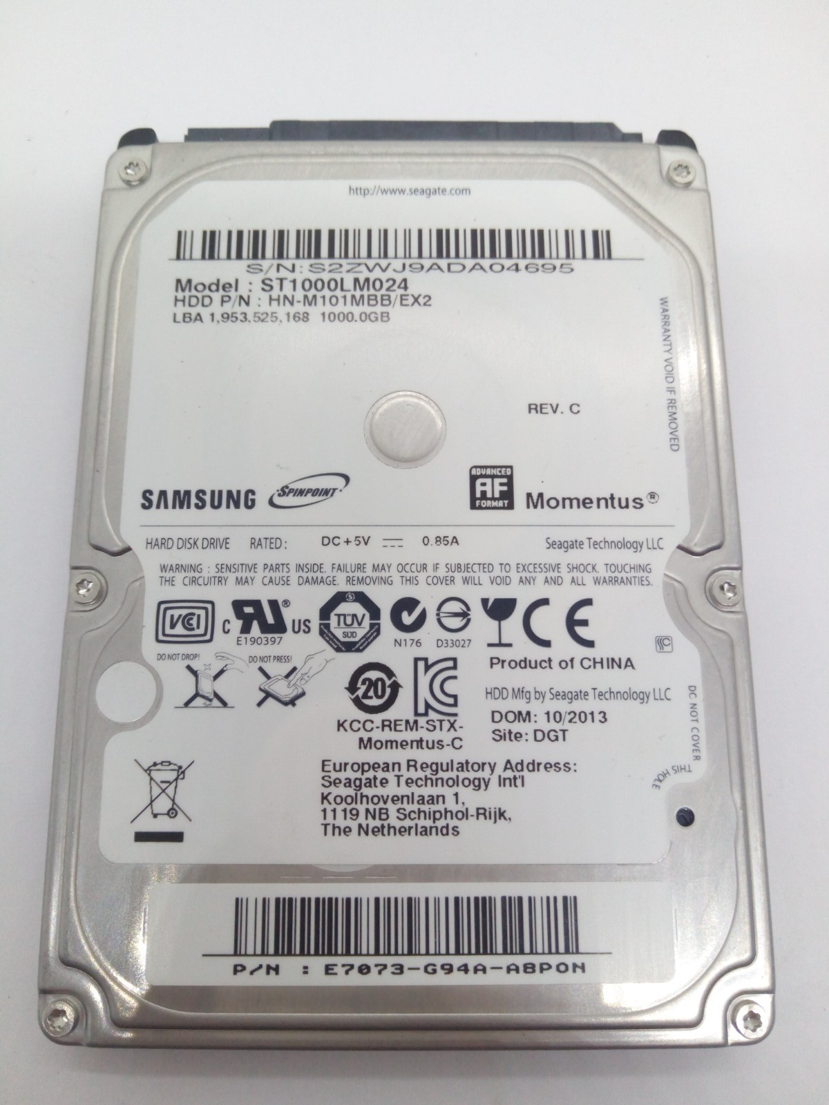 Samsung **ST1000LM024** 1TB*** SATA HDD Notebook 2.5 inch #NFP2073