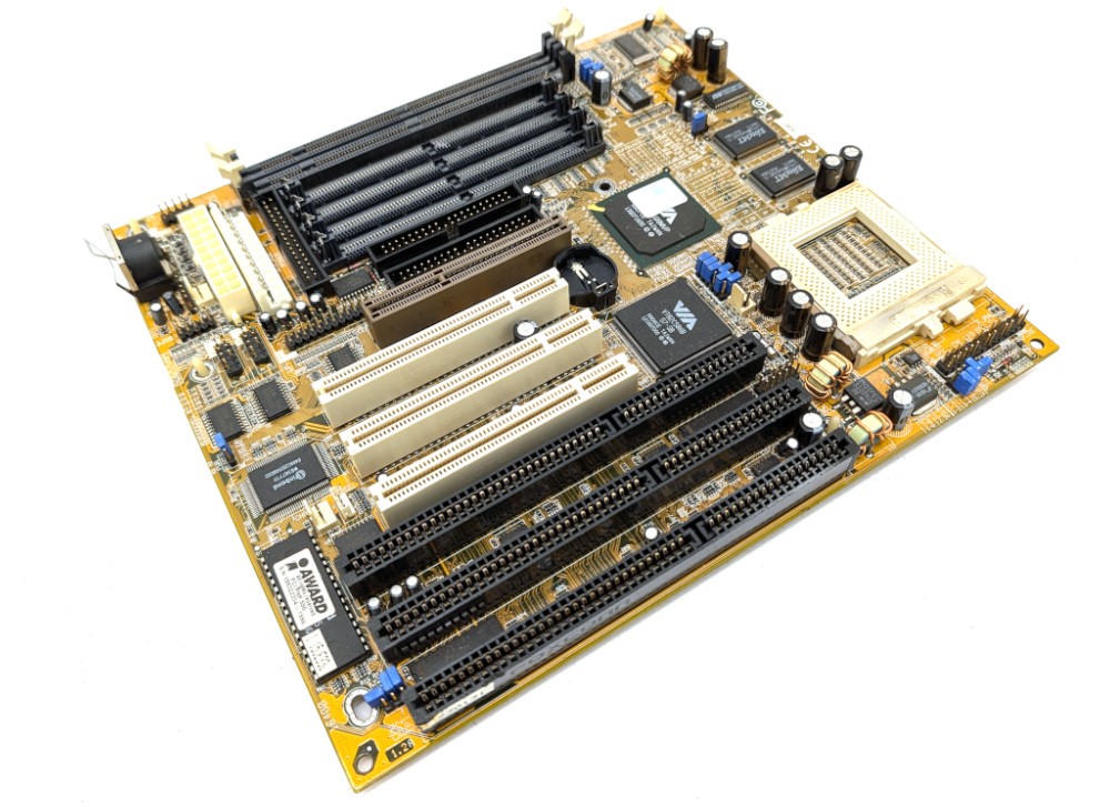 Untested FIC VA-503+ Socket 7 Motherboard ATX AGP Retro Motherboard SDRAM EDO