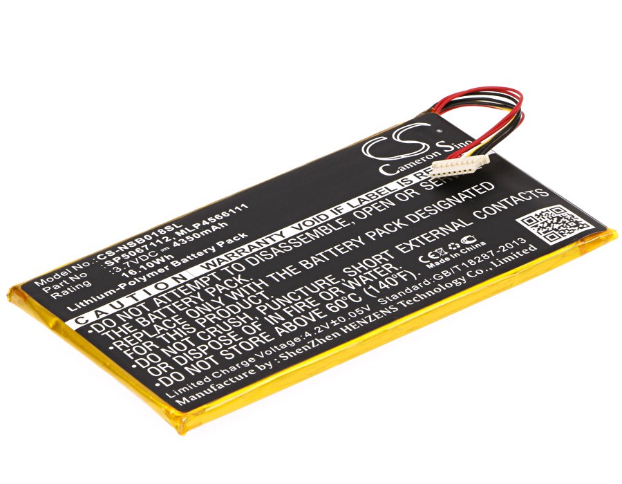 Battery for Fuhu DMTAB IN08A,Nabi DreamTab HD8,MLP4566111,SP5067112 4350mAh