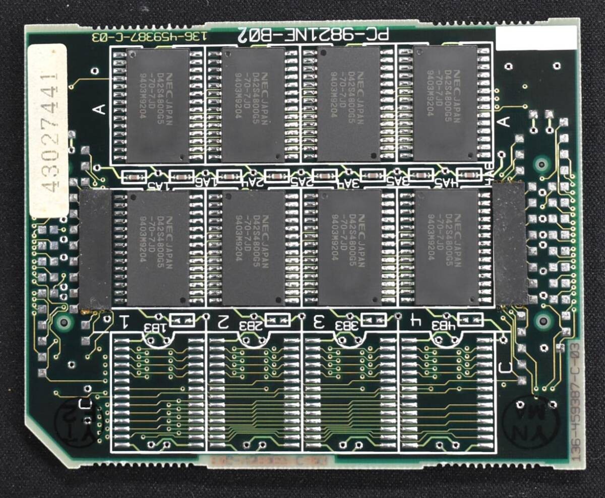 NEC Genuine Expansion Memory PC-9821NE-B02 8MB for PC-9821Ne,9801NS/A Tested