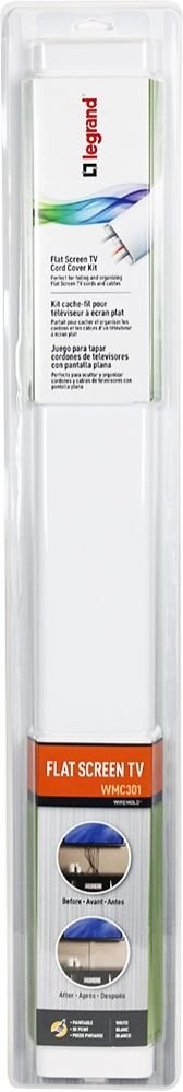 Legrand - Wiremold On-Wall Flat Screen TV Cable Concealment Kit - White