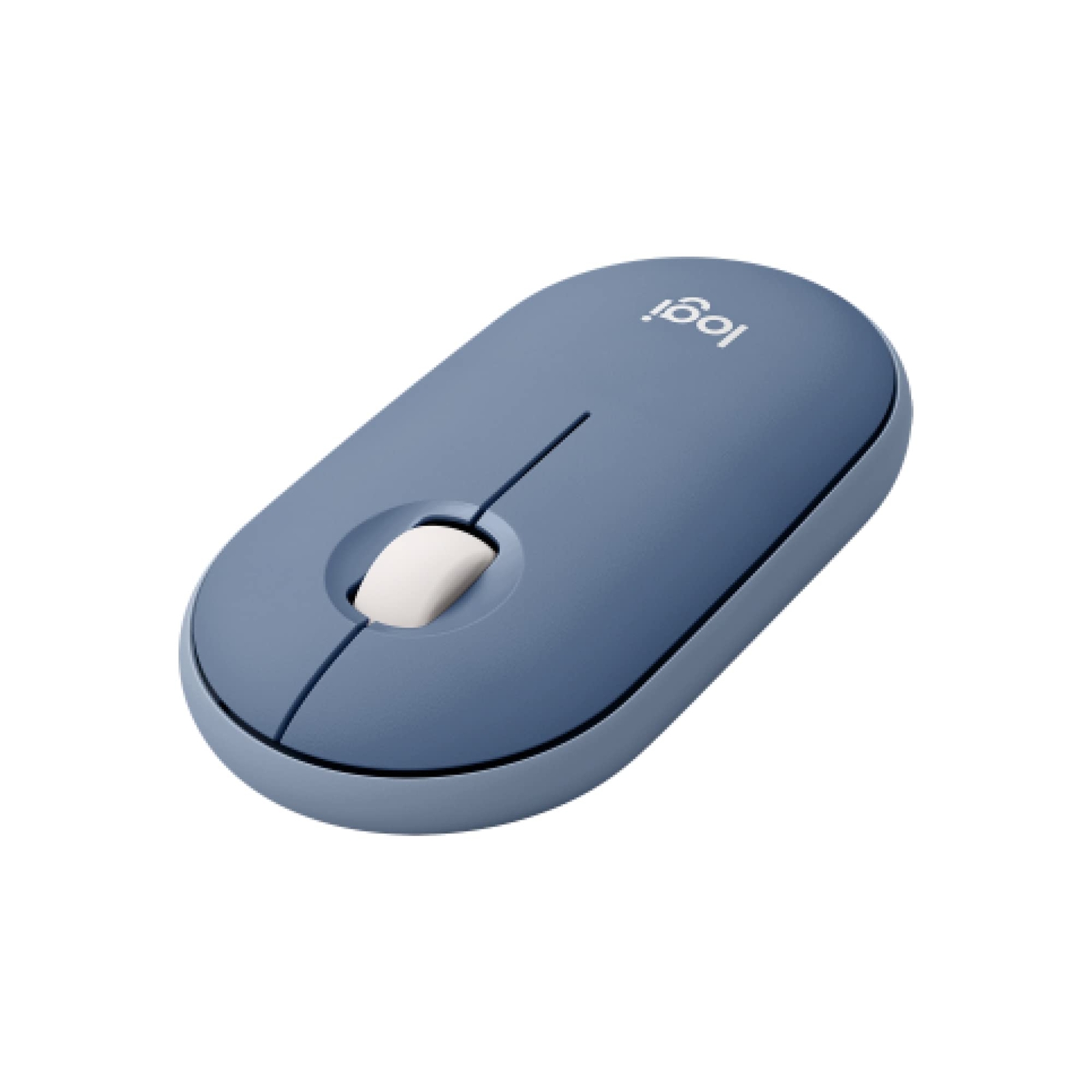 Logitech Pebble Blueberry Wireless Mouse Slim Quiet Click Dual Connectivity
