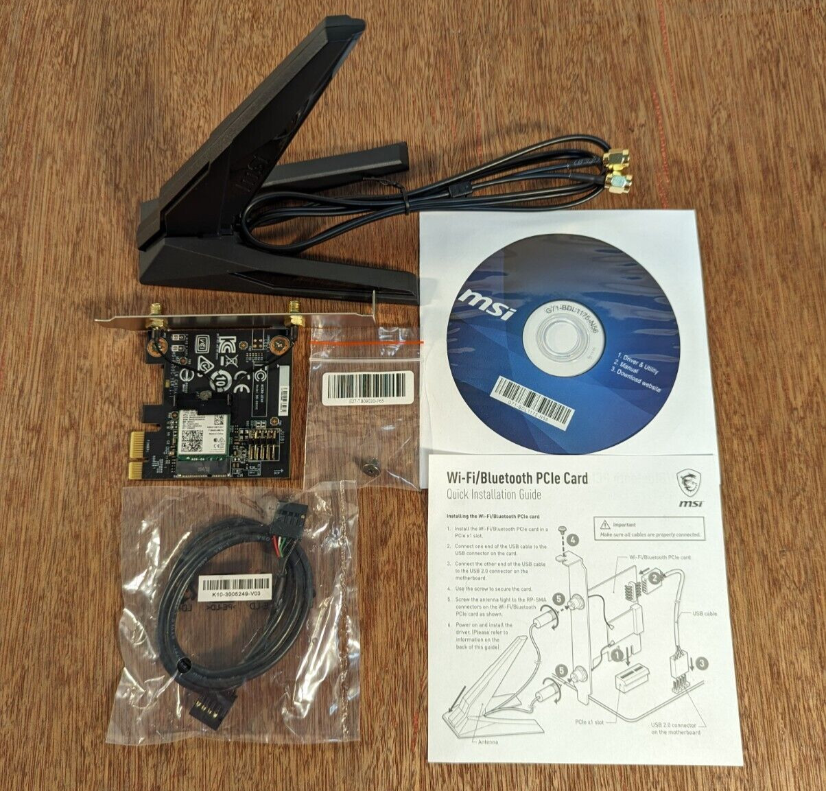 MSI AX916C HERALD-AX INTEL AX200 WI-FI 6 Bluetooth 5.0 (5.1) Adapter Card