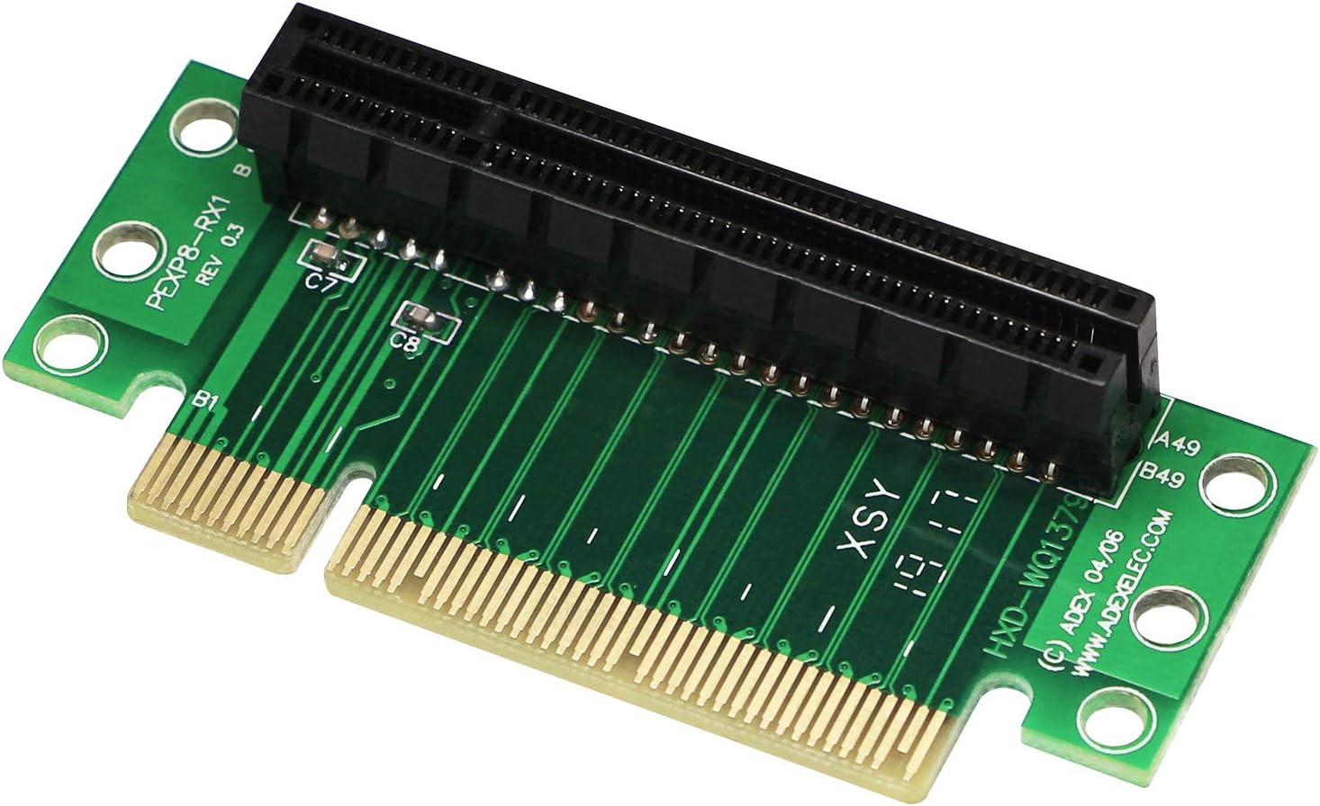 PCI- Express 8X Riser Card 90-Degree Adapter Card PCI-E 8X Extender